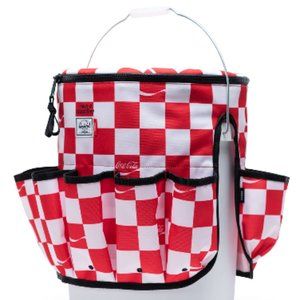 Bucket Beach Bag | Coca-Cola | Red/White Checkerbo